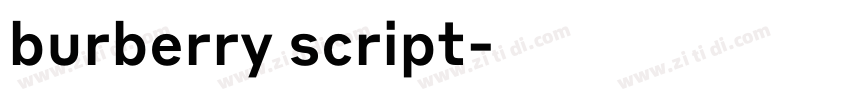burberry script字体转换 burberry script字体转换